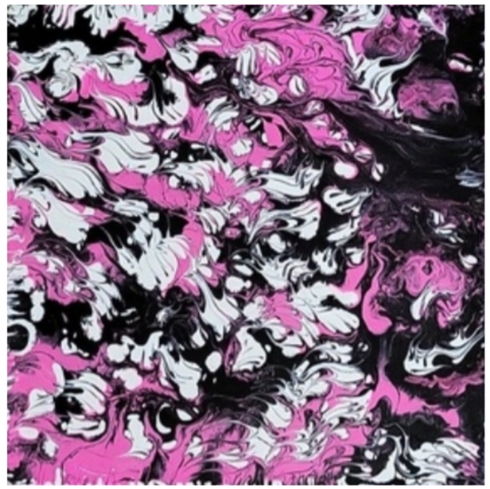 Hand Crafted Abstract Design 12x12 Inches Canvas Painting - Picture 3 of 4